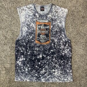 Harley Davidson Sleeveless Shirt Mens XL Genuine Oil Tie Dye Tank El Paso Texas
